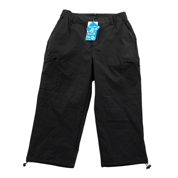Magco Msen Pants - NWT Magco Msen Womens Cargo Pants Small Black Outdoors Capri Elastic Waist Casua